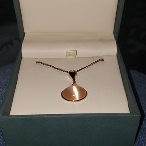 Rose Gold, Crystal, Teardrop Necklace by REED'S